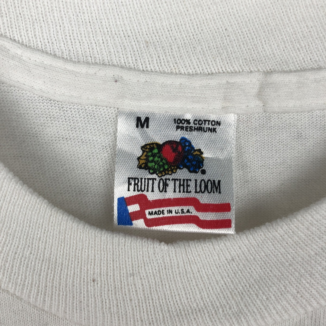 90'S Fruit of the Loom Memorial Stadium print T-shirt, Made in USA, Men's size M equivalent, Vintage cotton white type Vintage Second Hand