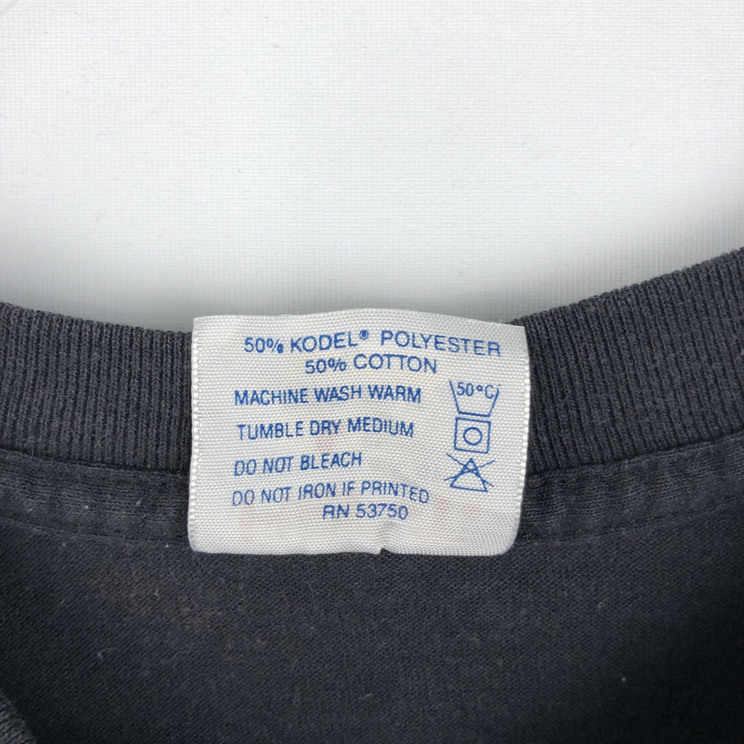 80s-90'S TEE JAYS HEF-T Print T-Shirt, Made in USA, Men's Size L (Equivalent), Vintage polyester black type Vintage Second Hand