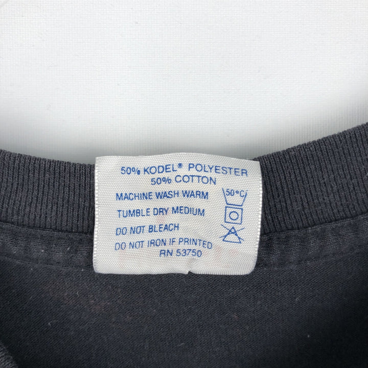 80s-90'S TEE JAYS HEF-T Print T-Shirt, Made in USA, Men's Size L (Equivalent), Vintage polyester black type Vintage Second Hand