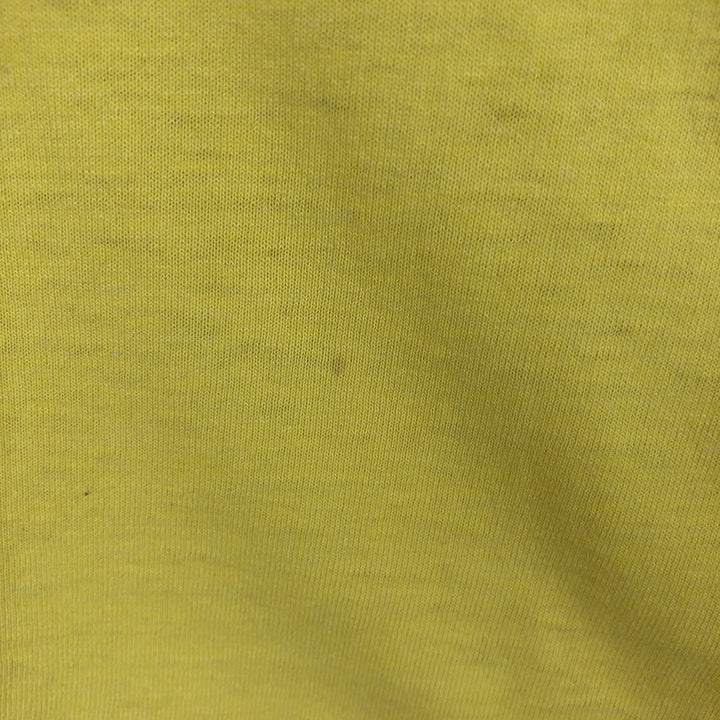 Vintage printed T-shirt, size L for men cotton lemon yellow Vintage Second Hand