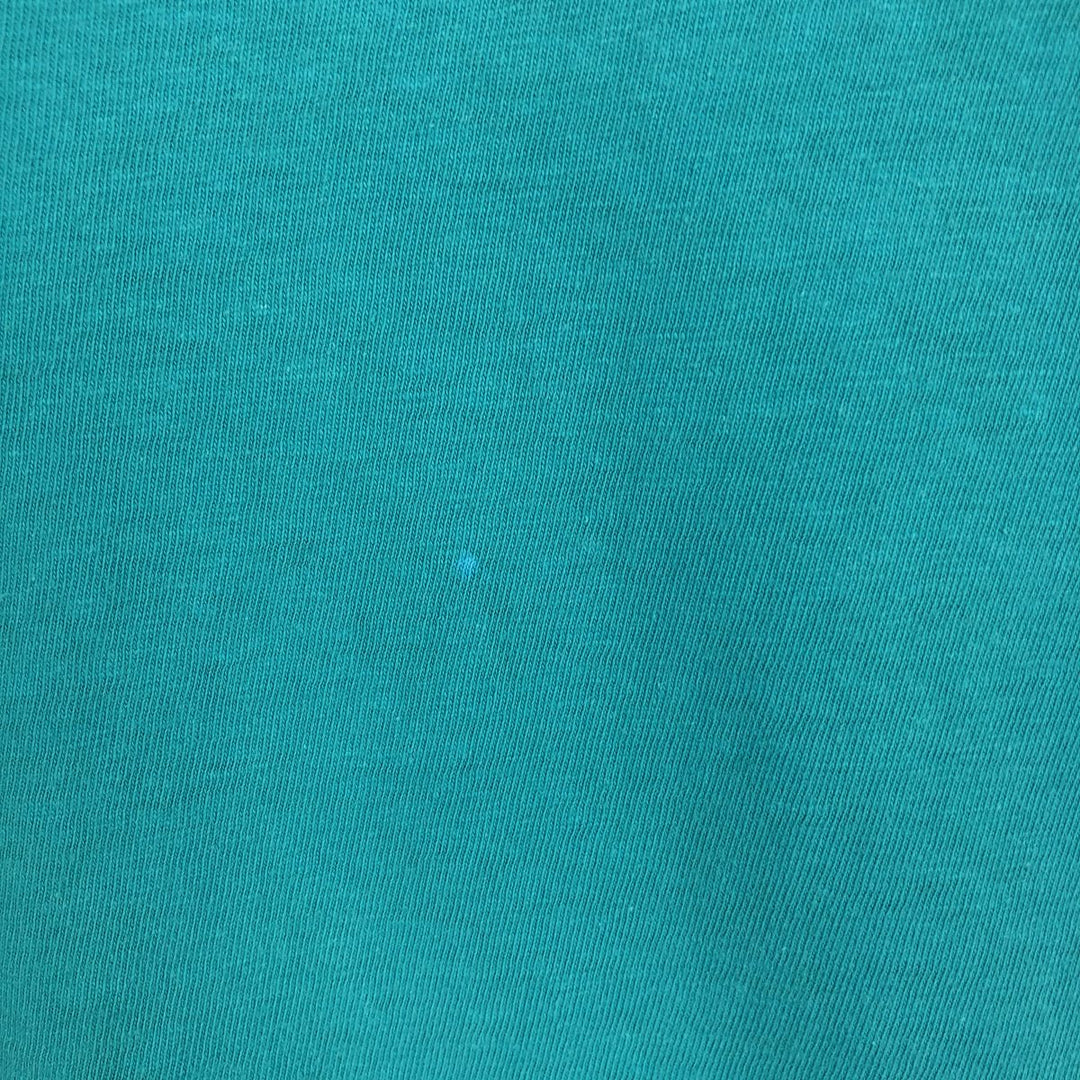 80'S Hanes FAMOUS POTATOES Print T-Shirt, Made in USA, Men's Size XL (approx.) cotton turquoise blue Vintage Second Hand
