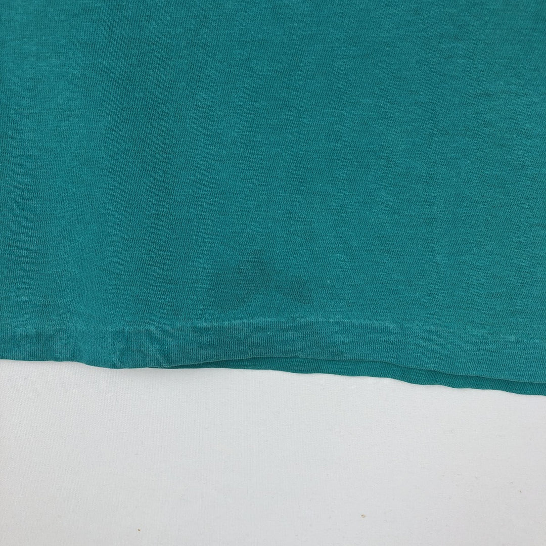 80'S Hanes FAMOUS POTATOES Print T-Shirt, Made in USA, Men's Size XL (approx.) cotton turquoise blue Vintage Second Hand