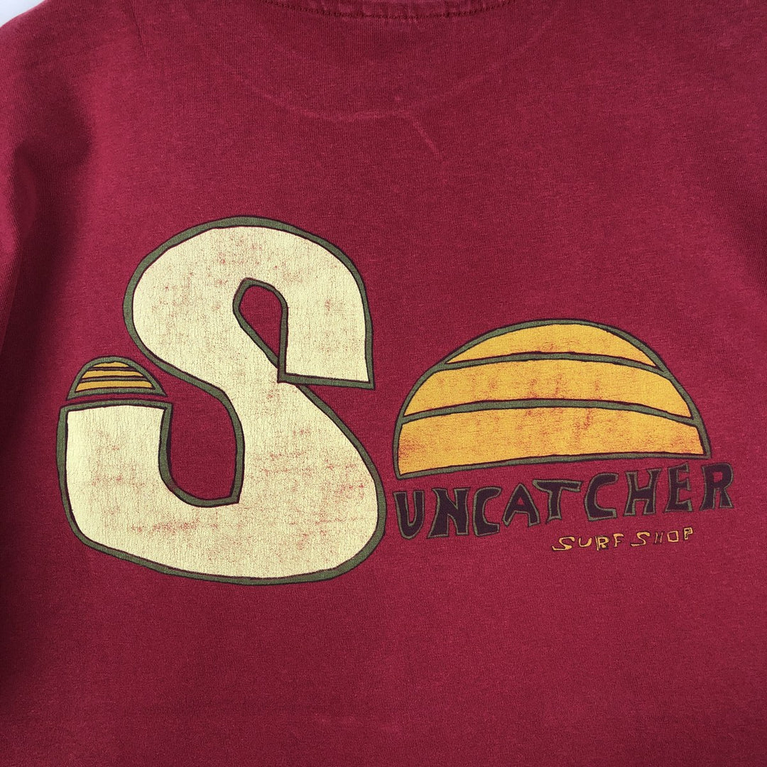 90'S Hanes BEEFY-T Printed T-shirt Made in USA Men's XL Vintage cotton wine-red Vintage Second Hand