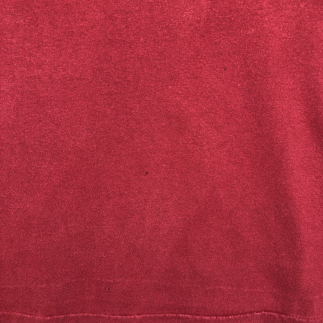 90'S Hanes BEEFY-T Printed T-shirt Made in USA Men's XL Vintage cotton wine-red Vintage Second Hand