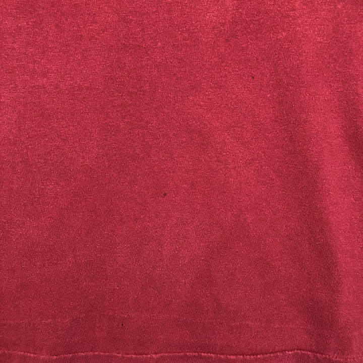 90'S Hanes BEEFY-T Printed T-shirt Made in USA Men's XL Vintage cotton wine-red Vintage Second Hand