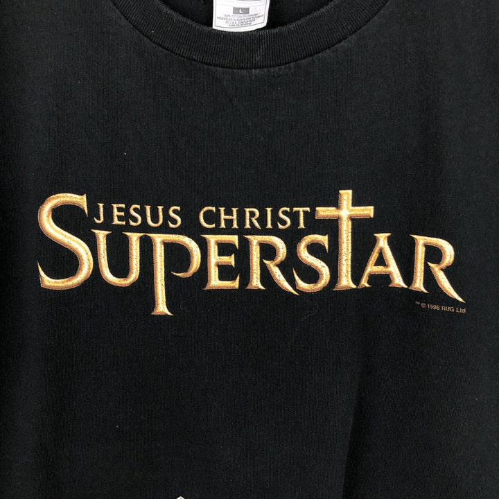 2000'S Fruit of the Loom JESUS CHRIST SUPERSTAR Print T-Shirt, Men's Size L (approx.) cotton black type Vintage Second Hand
