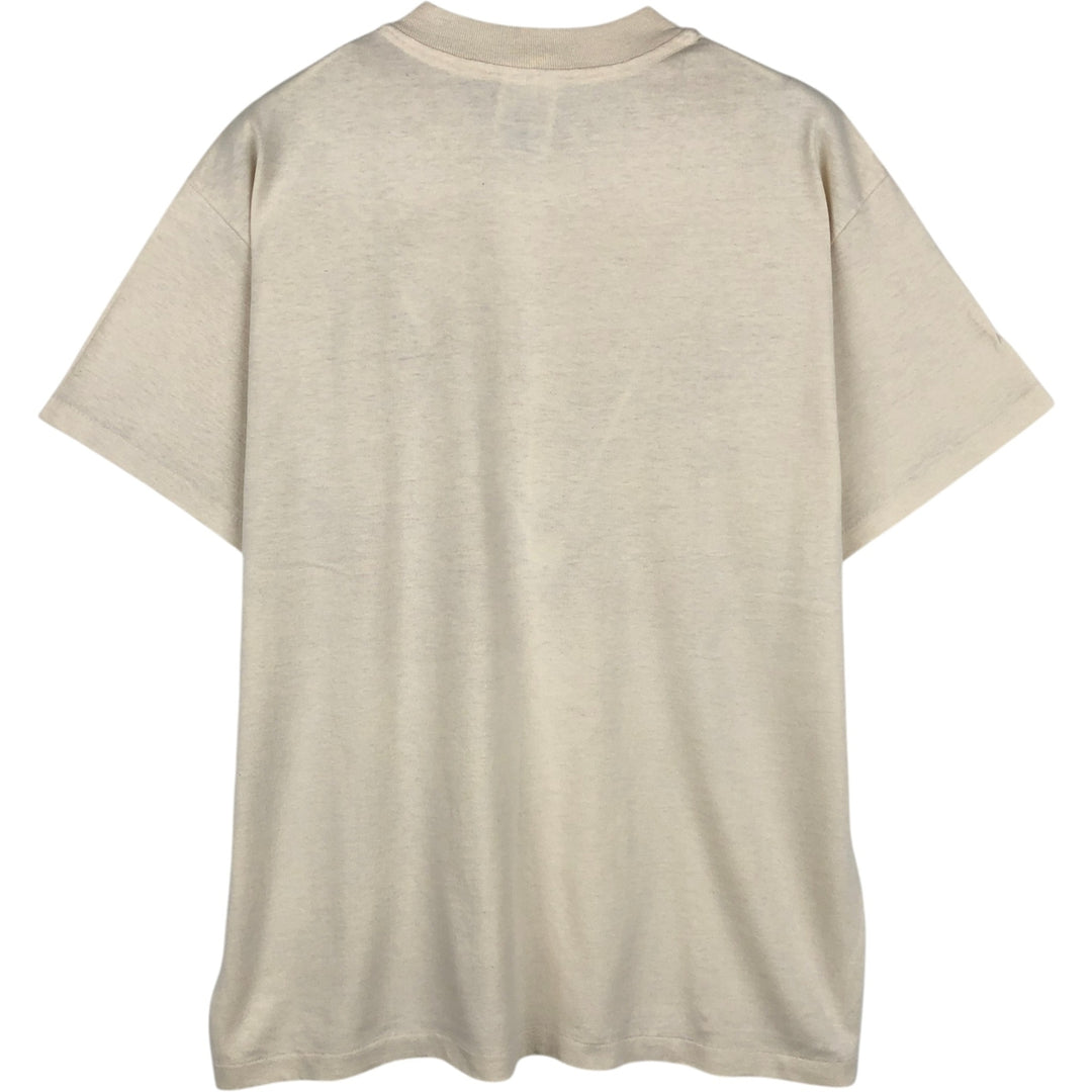 90'S Hanes HEAVYWEIGHT 50 cotton ivory Vintage Second Hand