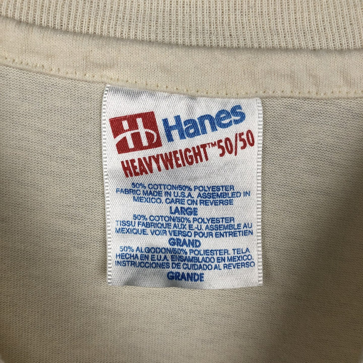 90'S Hanes HEAVYWEIGHT 50 cotton ivory Vintage Second Hand