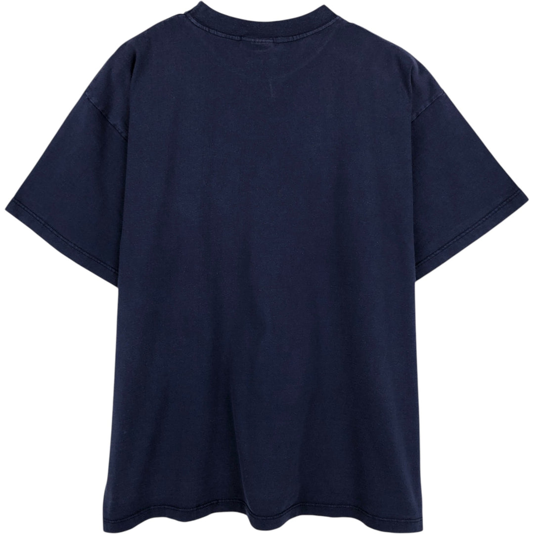 90'S GEAR print T-shirt, Made in USA, Men's size L equivalent, Vintage cotton navy blue type Vintage Second Hand