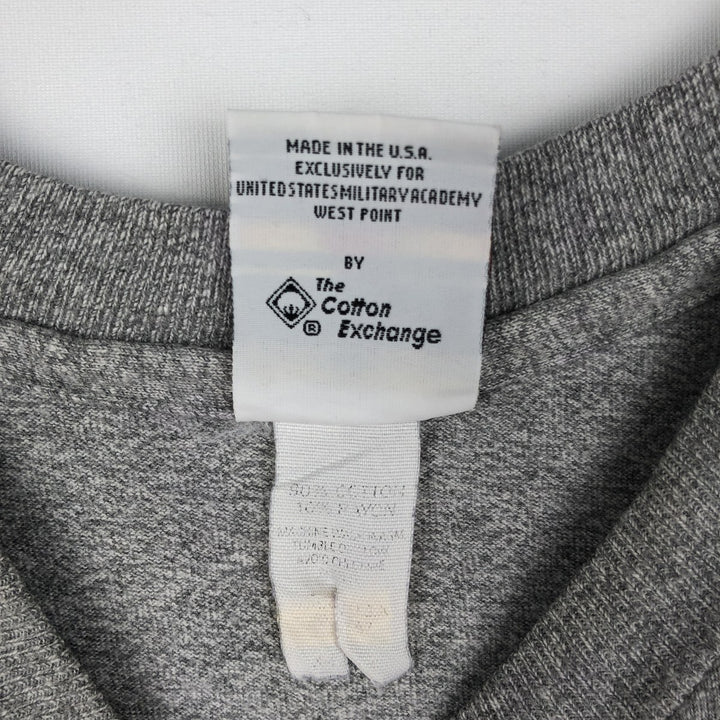 1990'S USMA (United States Military Academy) College T-shirt, Men's XL equivalent, Vintage cotton gray type Vintage Second Hand