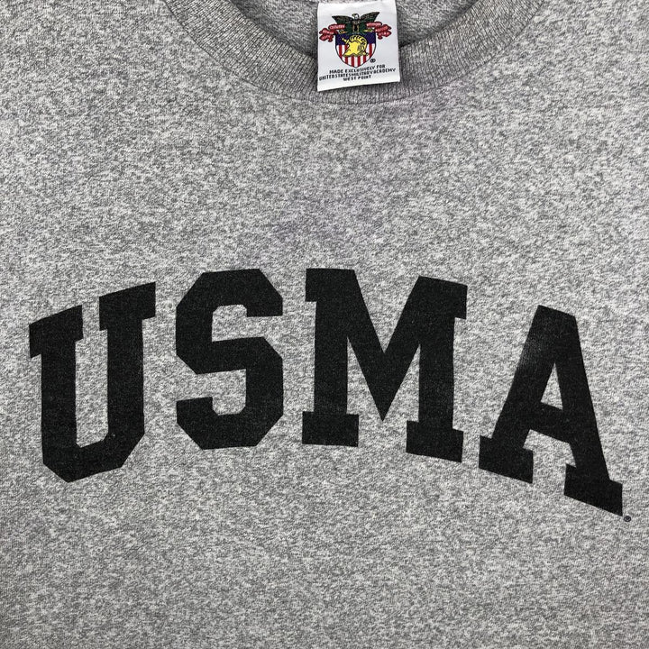 1990'S USMA (United States Military Academy) College T-shirt, Men's XL equivalent, Vintage cotton gray type Vintage Second Hand
