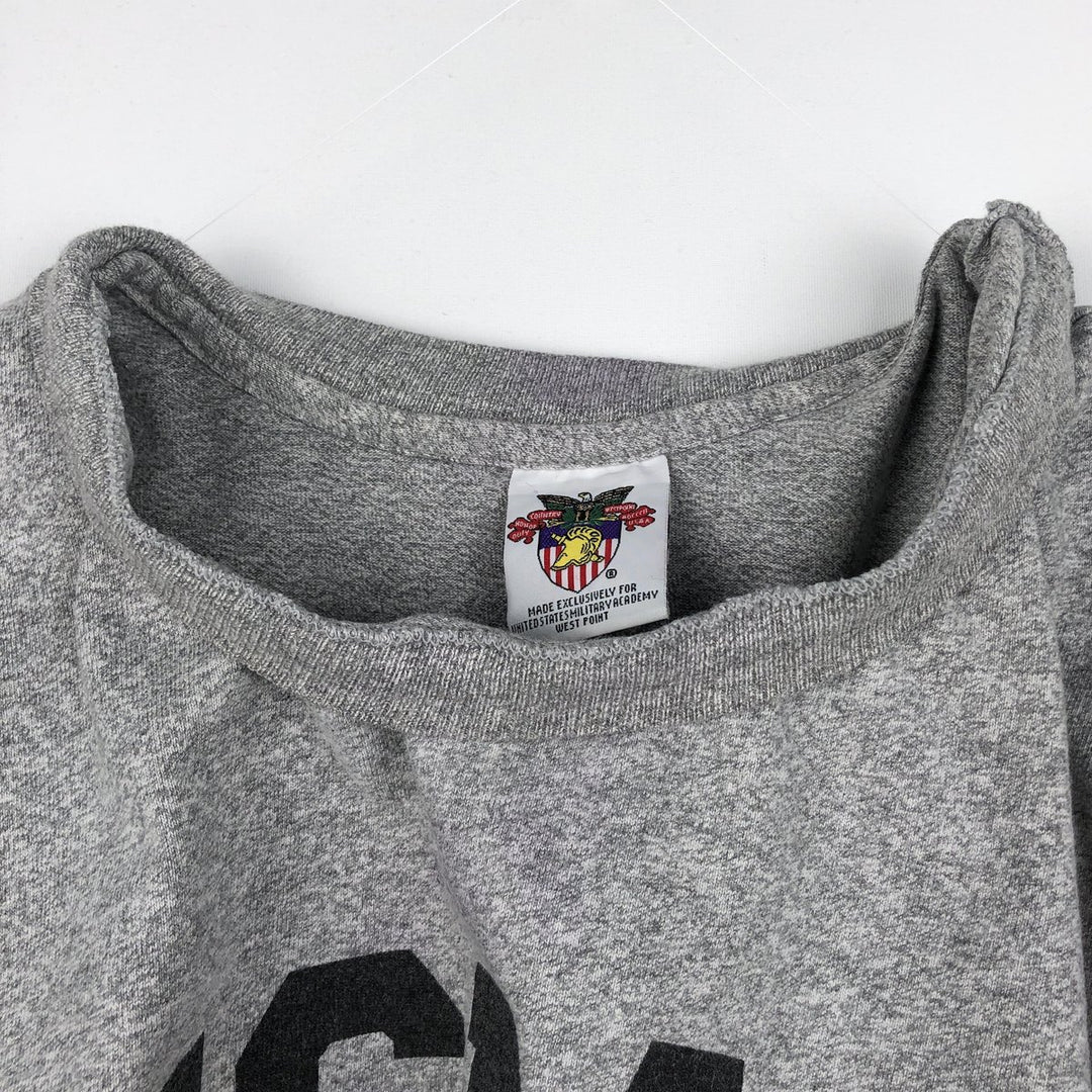 1990'S USMA (United States Military Academy) College T-shirt, Men's XL equivalent, Vintage cotton gray type Vintage Second Hand