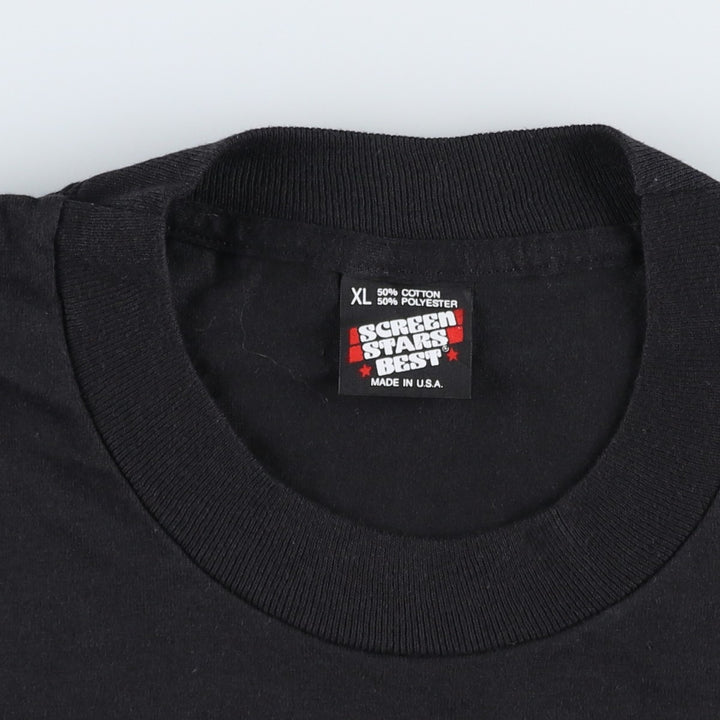 90'S Screen Stars Best Message Print T-Shirt, Made in USA, Men's XL, Vintage cotton black type Vintage Second Hand