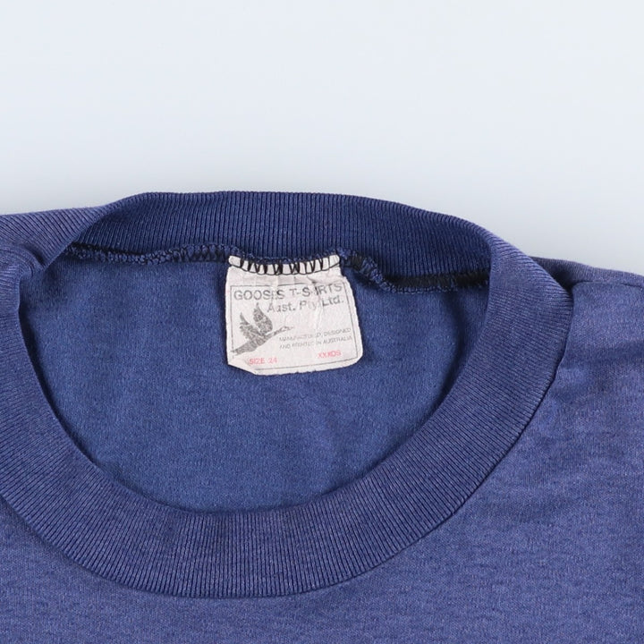 90'S GOOSES T-Shirt, Message Print T-Shirt, Men's Size M (Equivalent), Vintage polyester blue type Vintage Second Hand