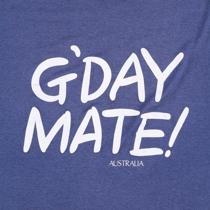 90'S GOOSES T-Shirt, Message Print T-Shirt, Men's Size M (Equivalent), Vintage polyester blue type Vintage Second Hand