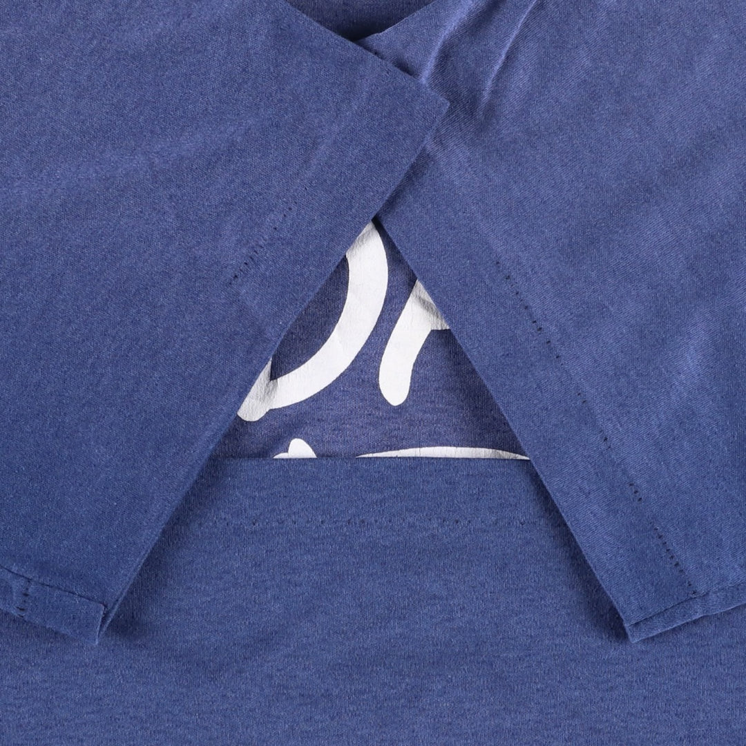90'S GOOSES T-Shirt, Message Print T-Shirt, Men's Size M (Equivalent), Vintage polyester blue type Vintage Second Hand