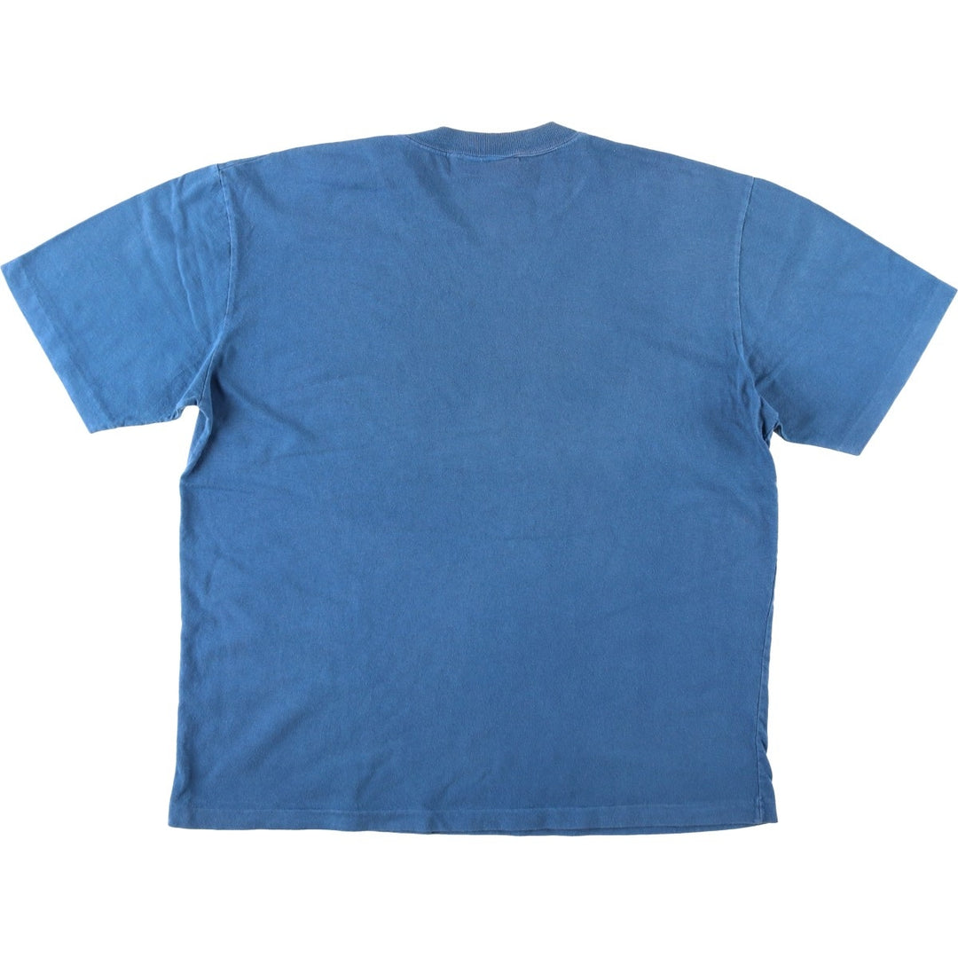 ~90'S Marc Tetro dog print art t-shirt, made in Canada, men's size L equivalent, vintage. cotton blue type Vintage Second Hand