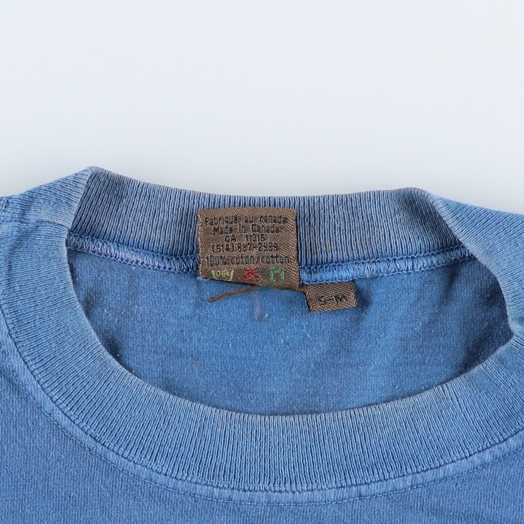 ~90'S Marc Tetro dog print art t-shirt, made in Canada, men's size L equivalent, vintage. cotton blue type Vintage Second Hand