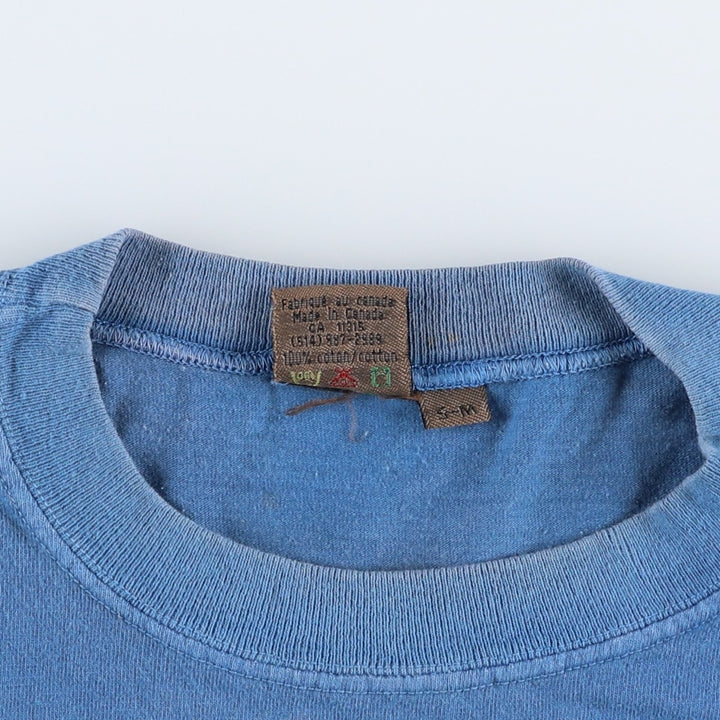 ~90'S Marc Tetro dog print art t-shirt, made in Canada, men's size L equivalent, vintage. cotton blue type Vintage Second Hand