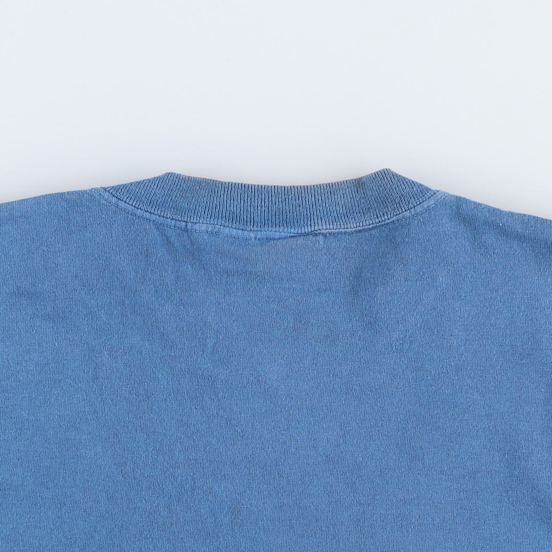 ~90'S Marc Tetro dog print art t-shirt, made in Canada, men's size L equivalent, vintage. cotton blue type Vintage Second Hand