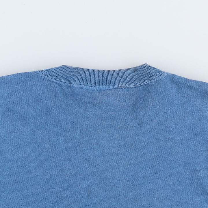 ~90'S Marc Tetro dog print art t-shirt, made in Canada, men's size L equivalent, vintage. cotton blue type Vintage Second Hand
