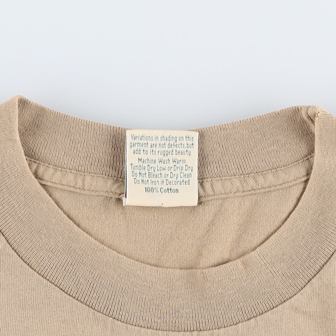 90'S SUTTON'S Printed T-Shirt, Made in USA, Men's XL equivalent, Vintage cotton Beige type Vintage Second Hand