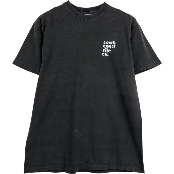 1980'S Hanes SOUTH COAST TILE Co. Advertising T-Shirt, Made in USA, Men's Size L (approx.), Vintage cotton black type Vintage Second Hand