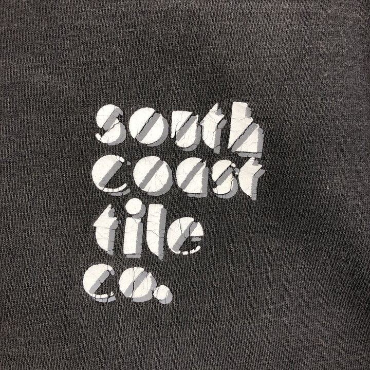 1980'S Hanes SOUTH COAST TILE Co. Advertising T-Shirt, Made in USA, Men's Size L (approx.), Vintage cotton black type Vintage Second Hand