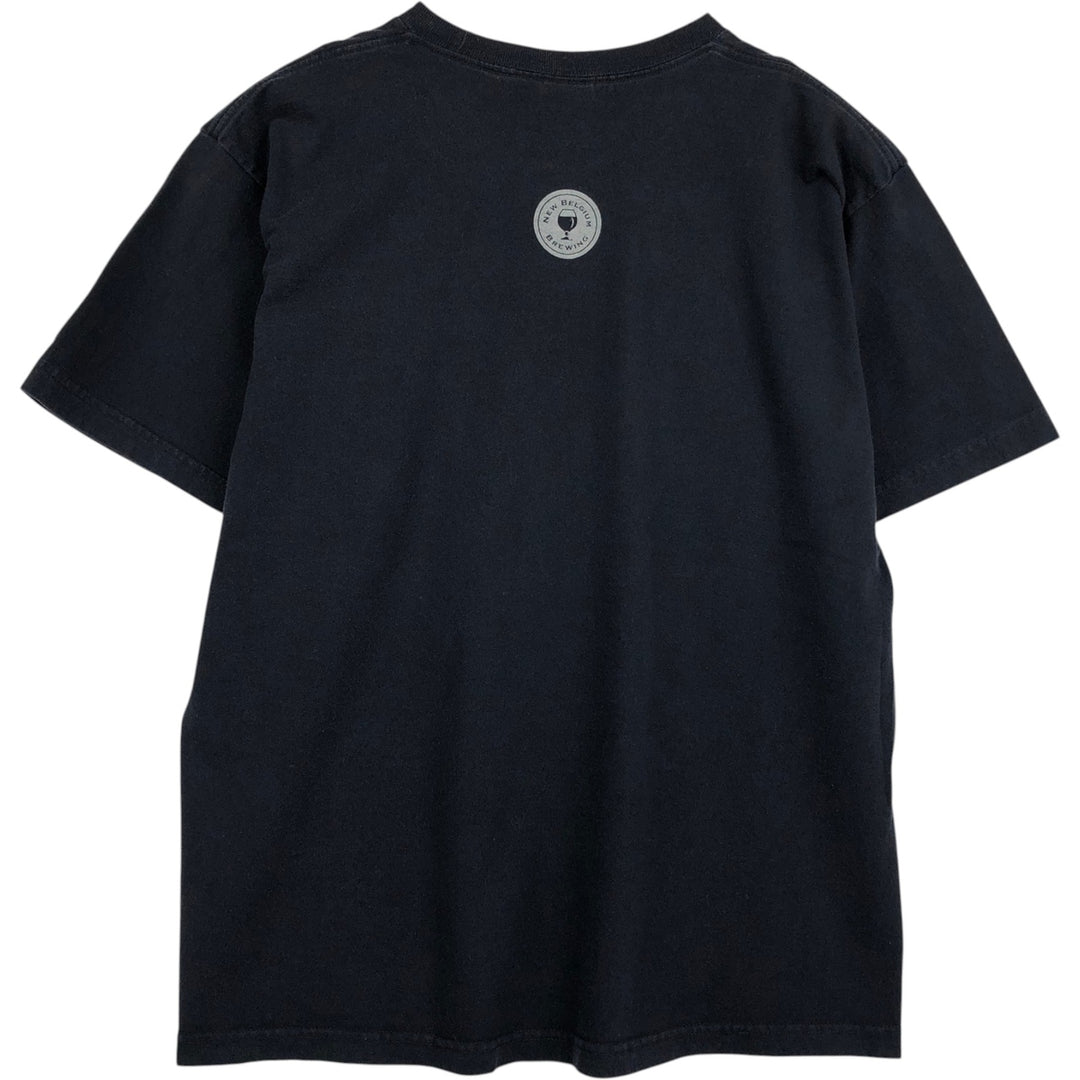 Beneficial T's NEW BELGIUM BREWING COMPANY Advertising T-shirt, Men's Size L (equivalent) cotton black type Vintage Second Hand