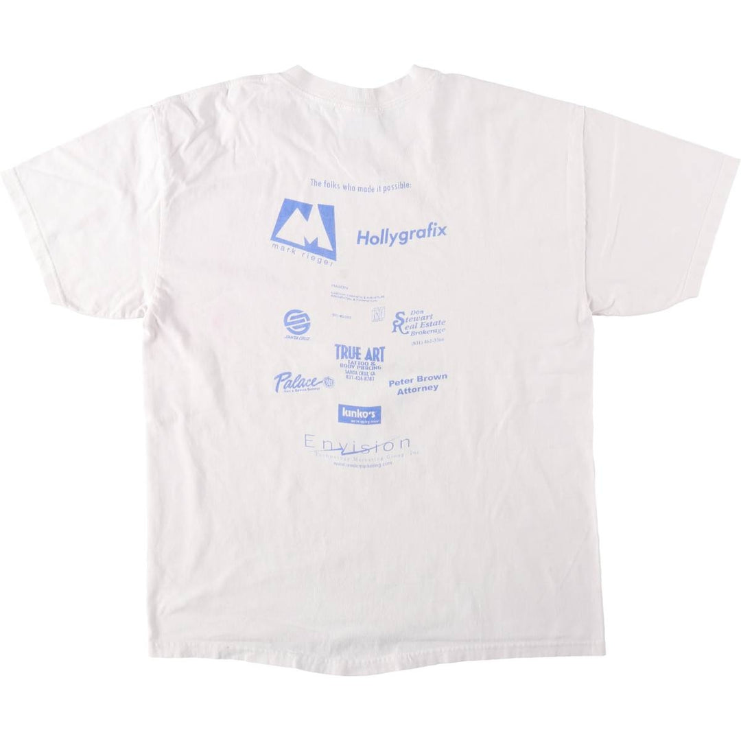 Hanes BEEFY-T Advertising Print T-Shirt, Men's Size L (approx.) cotton white type Vintage Second Hand