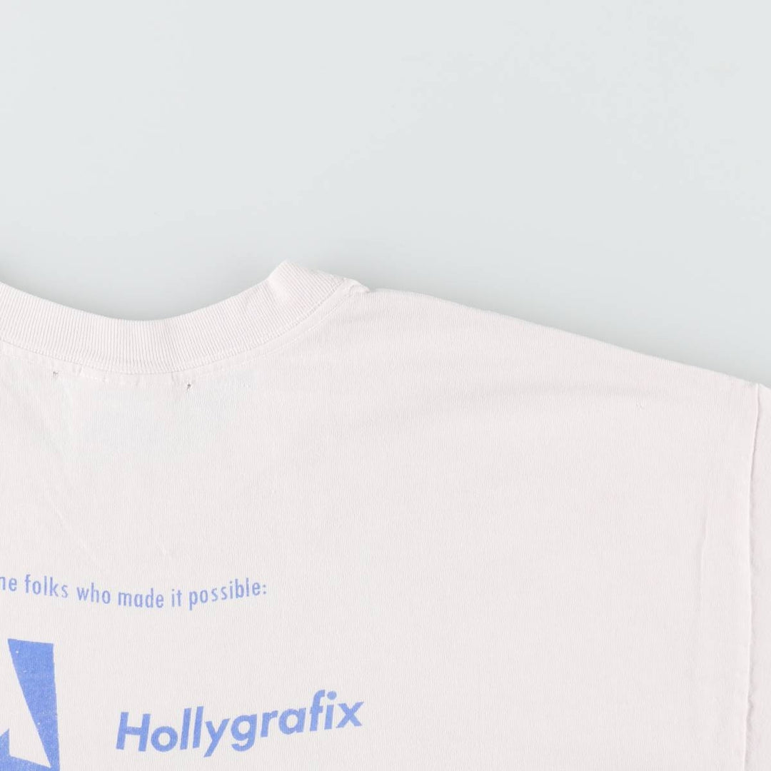 Hanes BEEFY-T Advertising Print T-Shirt, Men's Size L (approx.) cotton white type Vintage Second Hand