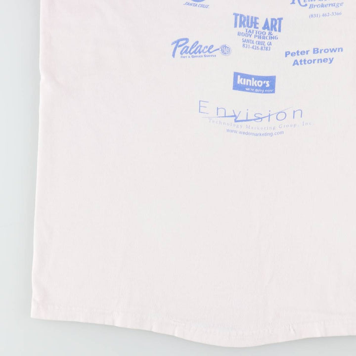 Hanes BEEFY-T Advertising Print T-Shirt, Men's Size L (approx.) cotton white type Vintage Second Hand