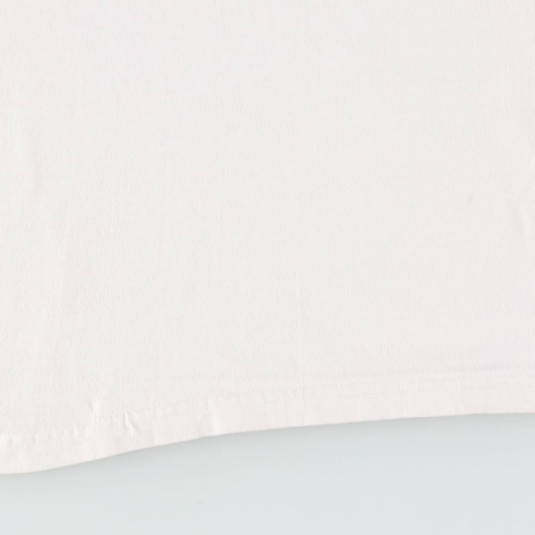 Hanes BEEFY-T Advertising Print T-Shirt, Men's Size L (approx.) cotton white type Vintage Second Hand