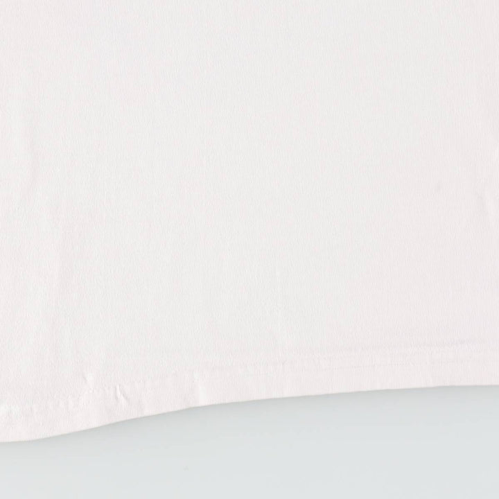 Hanes BEEFY-T Advertising Print T-Shirt, Men's Size L (approx.) cotton white type Vintage Second Hand