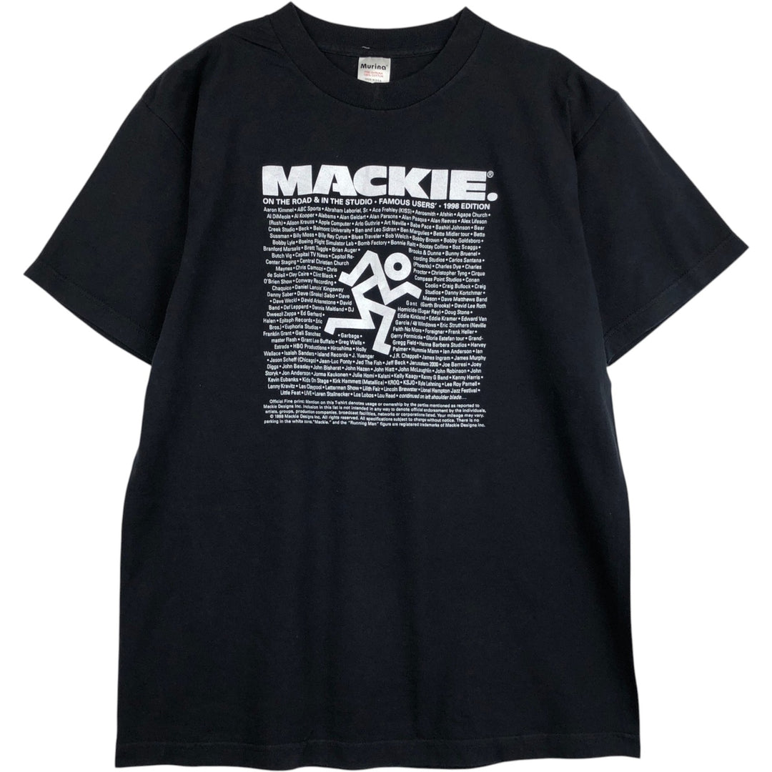90'S Murina MACKIE Advertising T-shirt, Made in USA, Men's Size L (approx.), Vintage cotton black type Vintage Second Hand