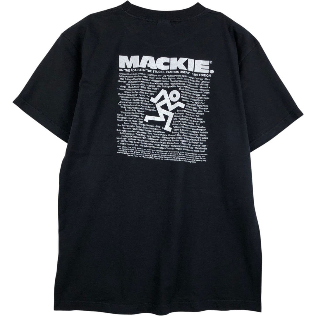 90'S Murina MACKIE Advertising T-shirt, Made in USA, Men's Size L (approx.), Vintage cotton black type Vintage Second Hand