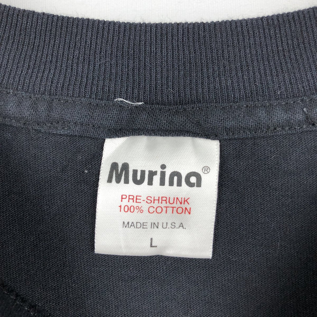 90'S Murina MACKIE Advertising T-shirt, Made in USA, Men's Size L (approx.), Vintage cotton black type Vintage Second Hand