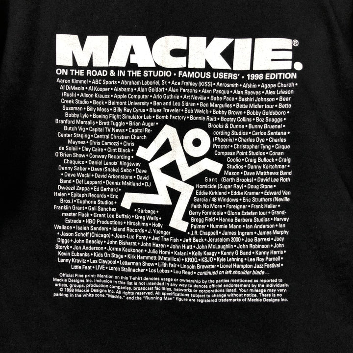 90'S Murina MACKIE Advertising T-shirt, Made in USA, Men's Size L (approx.), Vintage cotton black type Vintage Second Hand