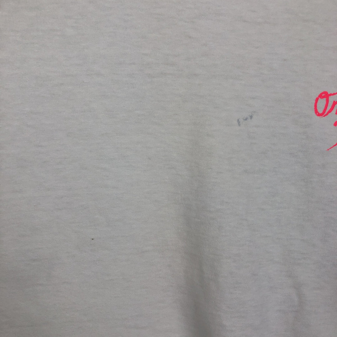 80'S Hanes Ontario Firefighters Skull Pattern Advertising T-Shirt, Made in USA, Men's XL equivalent, Vintage cotton white type Vintage Second Hand