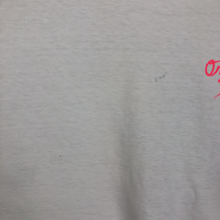 80'S Hanes Ontario Firefighters Skull Pattern Advertising T-Shirt, Made in USA, Men's XL equivalent, Vintage cotton white type Vintage Second Hand