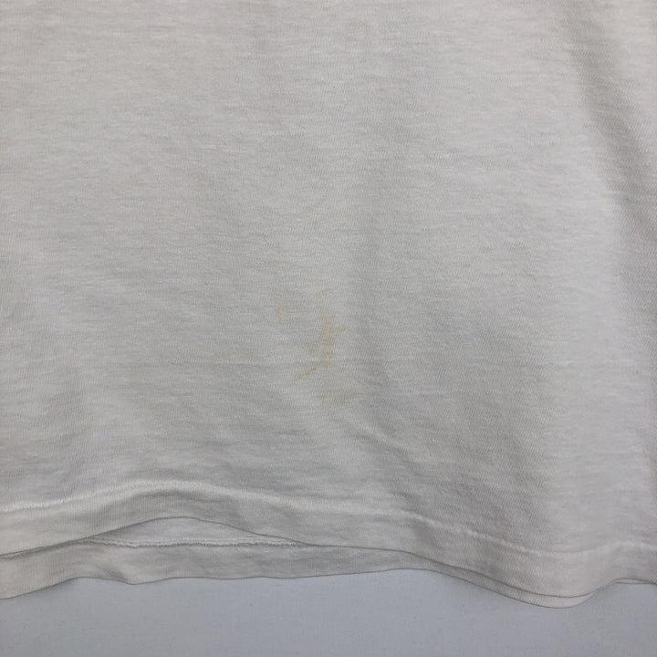 80'S Hanes Ontario Firefighters Skull Pattern Advertising T-Shirt, Made in USA, Men's XL equivalent, Vintage cotton white type Vintage Second Hand