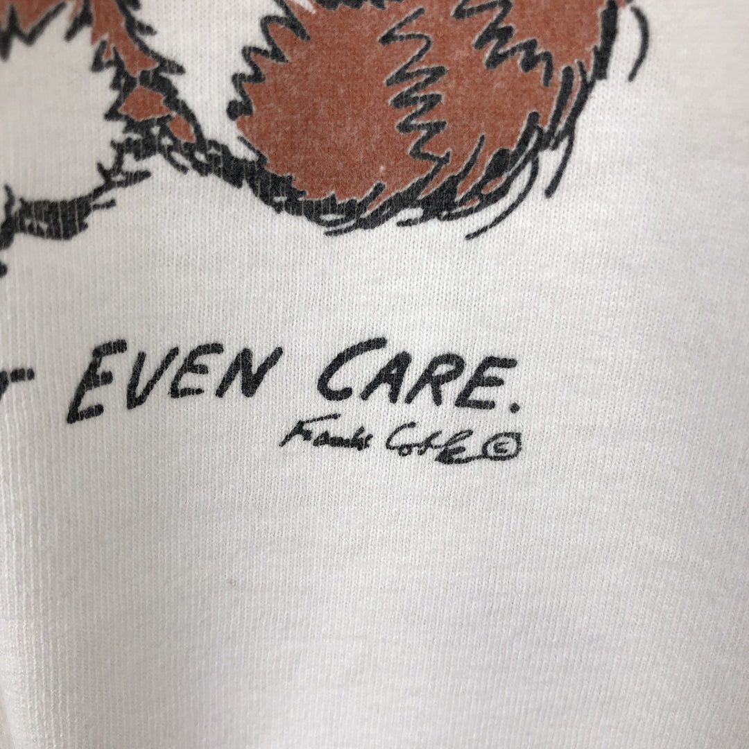 90'S Lee Cat Pattern Animal T-Shirt, Made in USA, Men's XL equivalent, Vintage cotton white type Vintage Second Hand