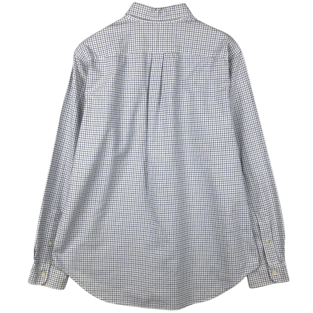 Ralph Lauren Classic Fit Long Sleeve Button Down Check Shirt, Men's Size L cotton white type Vintage Second Hand