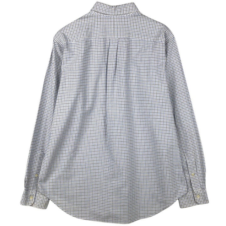 Ralph Lauren Classic Fit Long Sleeve Button Down Check Shirt, Men's Size L cotton white type Vintage Second Hand