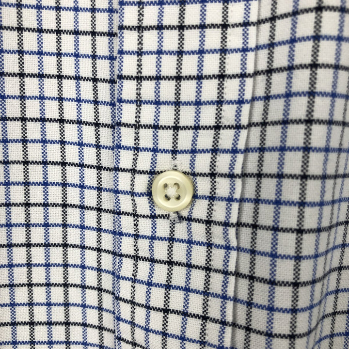 Ralph Lauren Classic Fit Long Sleeve Button Down Check Shirt, Men's Size L cotton white type Vintage Second Hand