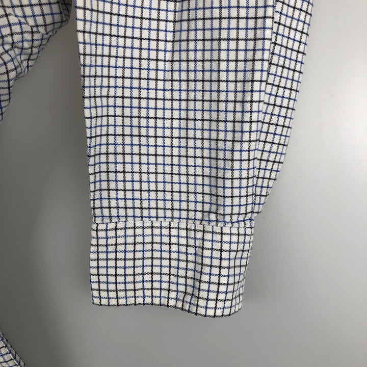 Ralph Lauren Classic Fit Long Sleeve Button Down Check Shirt, Men's Size L cotton white type Vintage Second Hand