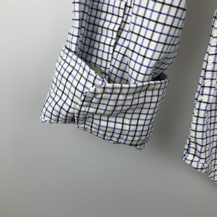 Ralph Lauren Classic Fit Long Sleeve Button Down Check Shirt, Men's Size L cotton white type Vintage Second Hand