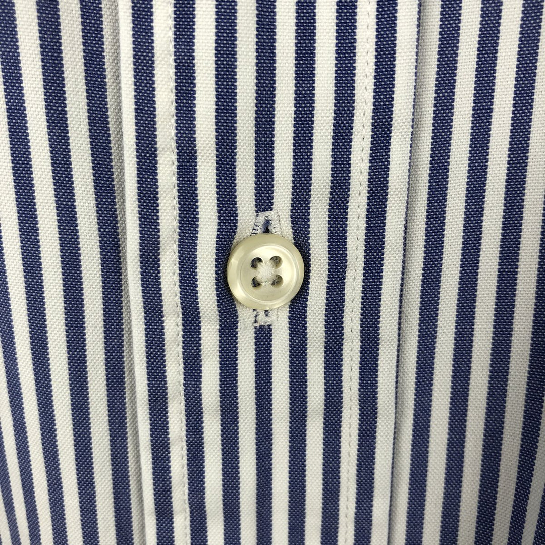 Ralph Lauren TILDEN Long-Sleeve Button-Down Striped Shirt, Men's Size L (approx.) cotton blue type Vintage Second Hand