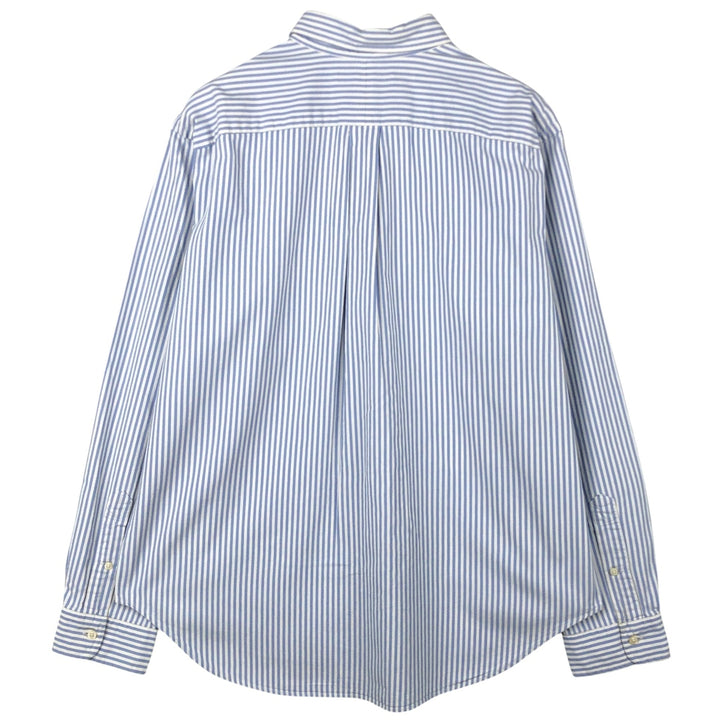 Ralph Lauren Classic Fit Long Sleeve Button Down Striped Shirt Men's XL cotton navy blue type Vintage Second Hand