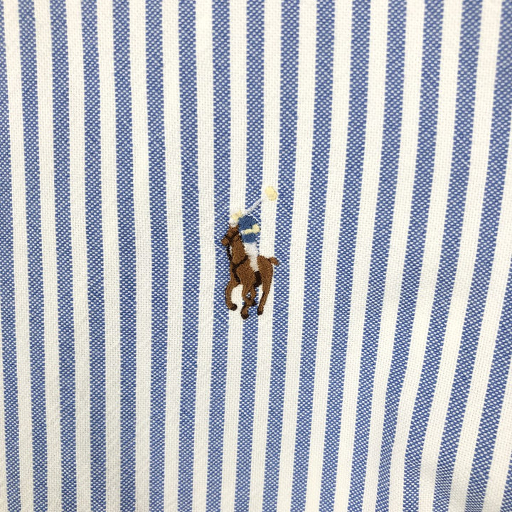 Ralph Lauren Classic Fit Long Sleeve Button Down Striped Shirt Men's XL cotton navy blue type Vintage Second Hand